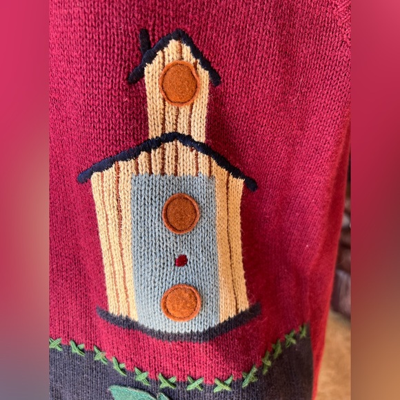 Woman’s vintage Capacity fall embroidered knit sweater vest. - Picture 14 of 16